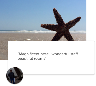 A sample guest photo and quote